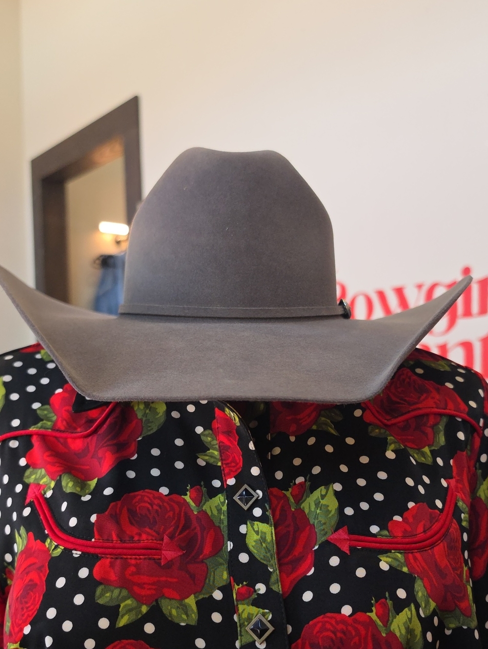 Charcoal Felt Western Hat